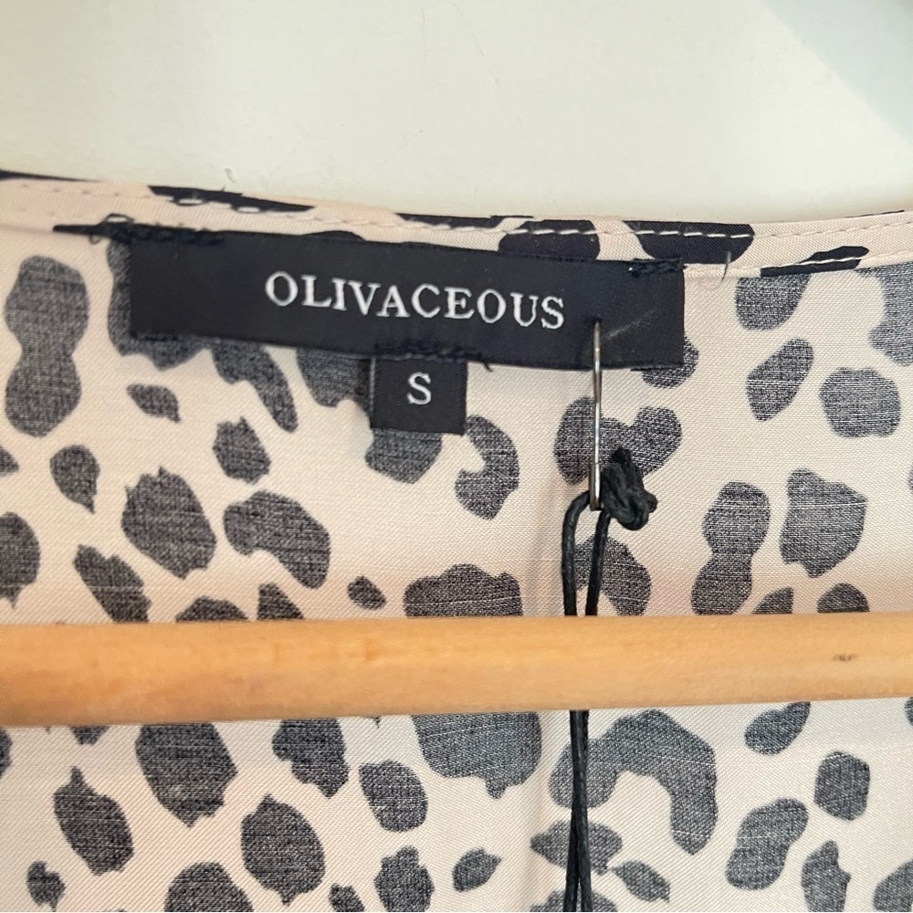 New Olivaceous Leopard Print Ruff Dress - Women's Size Small - Picture 11 of 13